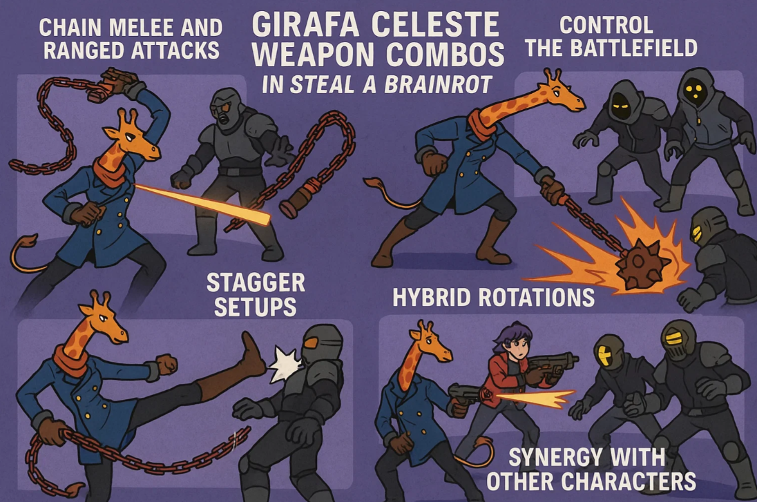 Girafa Celeste Weapon Combos in Steal A Brainrot