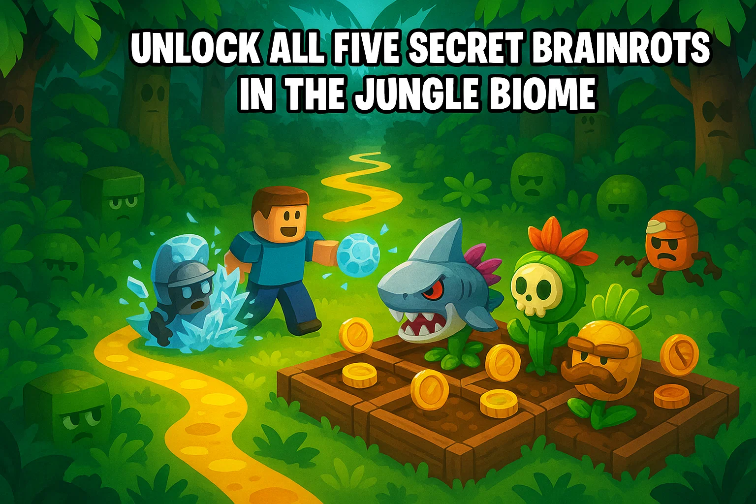 Exploring the Jungle Biome in Roblox Plants Vs Brainrots — Unlocking All Five Secret Brainrots