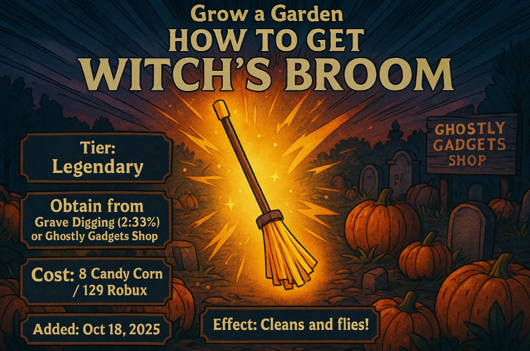 How to Get Witch’s Broom in Grow a Garden