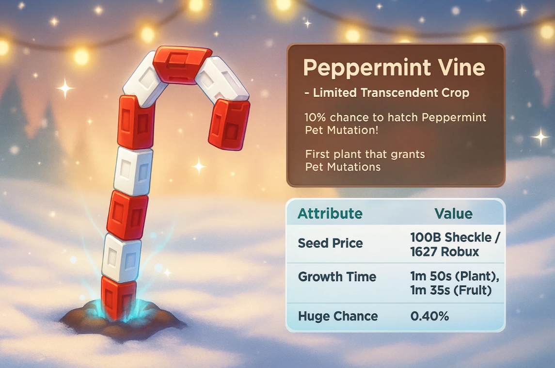 How to Get the Peppermint Vine in Grow a Garden