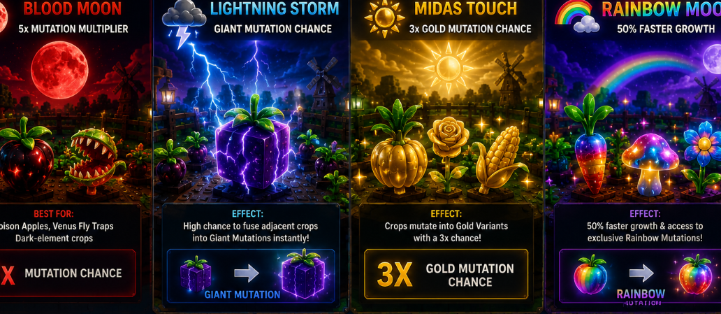 Grow a Garden 2 Weather Guide: Event Triggers and Mutation Multipliers Explained